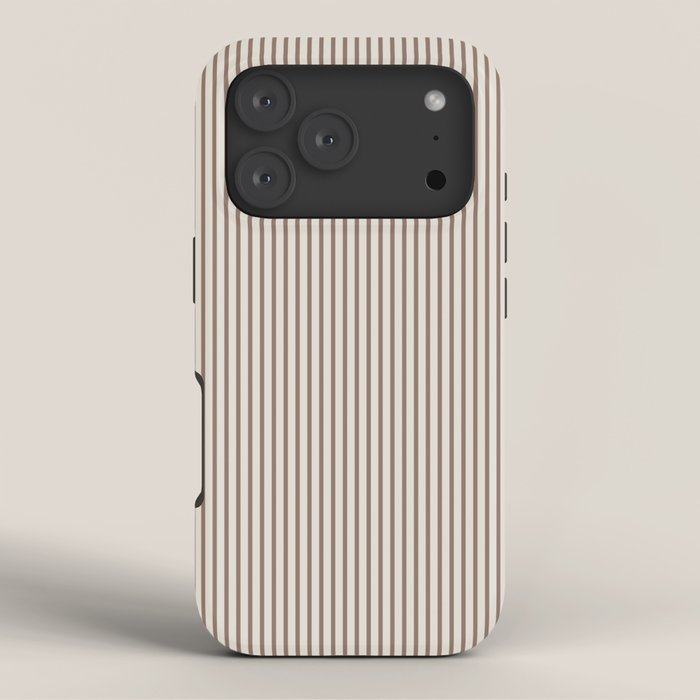 Brown And Cream Striped iPhone Case Gallery Image 3