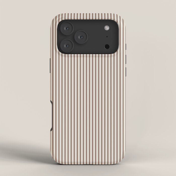 Brown And Cream Striped iPhone Case Gallery Image 4