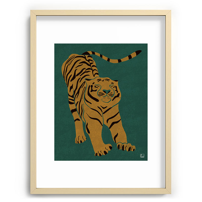Tiger Doesn't Lose Sleep Framed Art Print Gallery Image 100