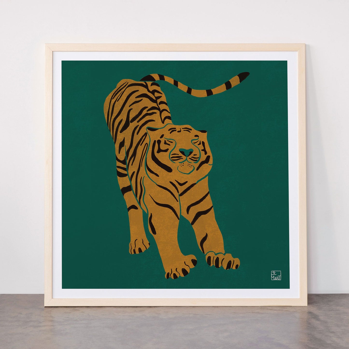 Tiger Doesn't Lose Sleep Framed Art Print Gallery Image 77