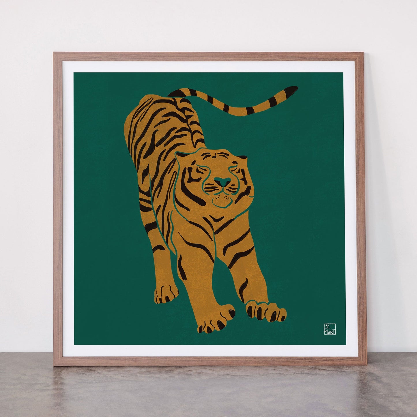Tiger Doesn't Lose Sleep Framed Art Print Gallery Image 66