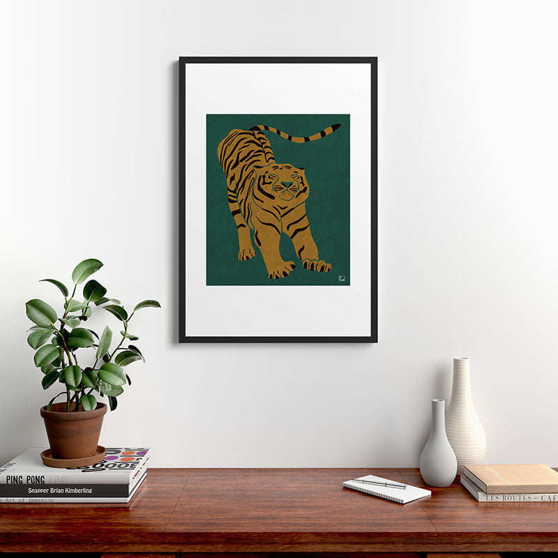 Tiger Doesn't Lose Sleep Framed Art Print Gallery Image 8
