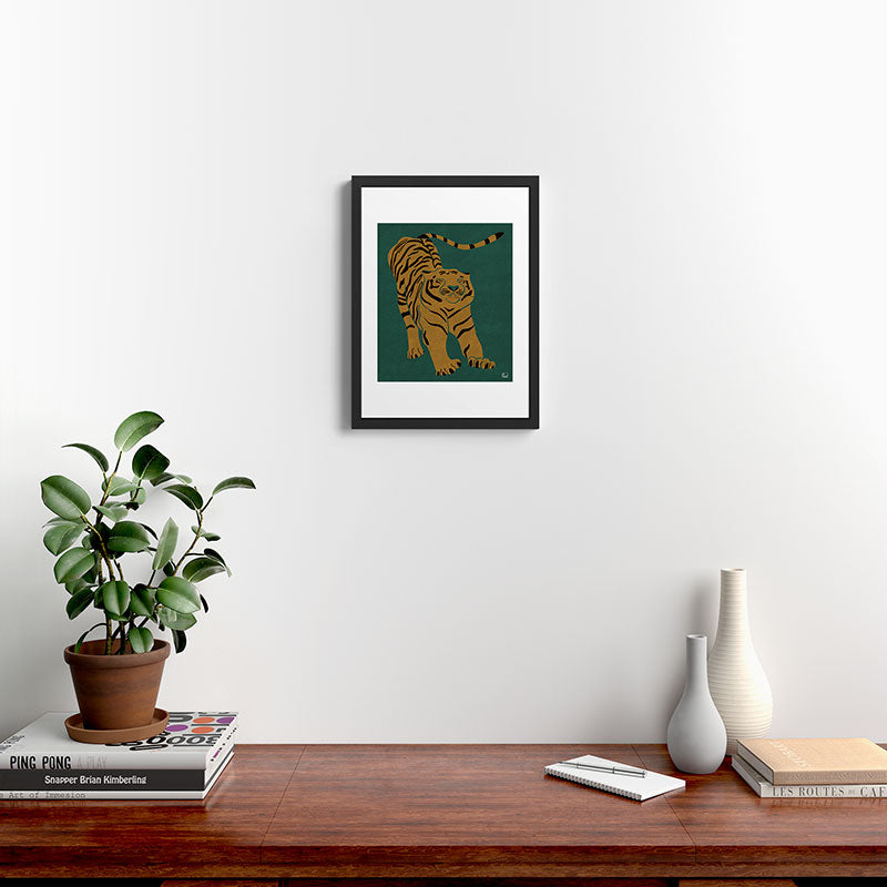 Tiger Doesn't Lose Sleep Framed Art Print Gallery Image 4