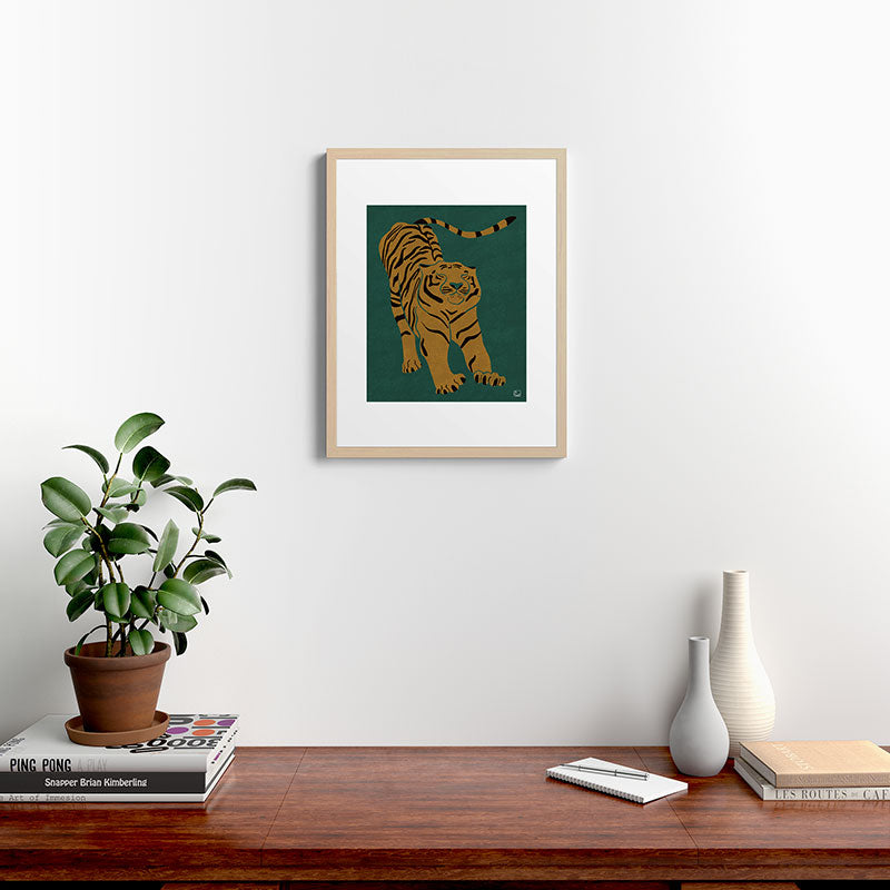 Tiger Doesn't Lose Sleep Framed Art Print Gallery Image 26