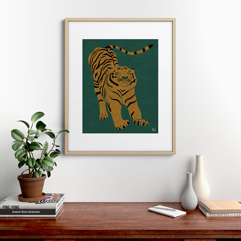 Tiger Doesn't Lose Sleep Framed Art Print Gallery Image 29