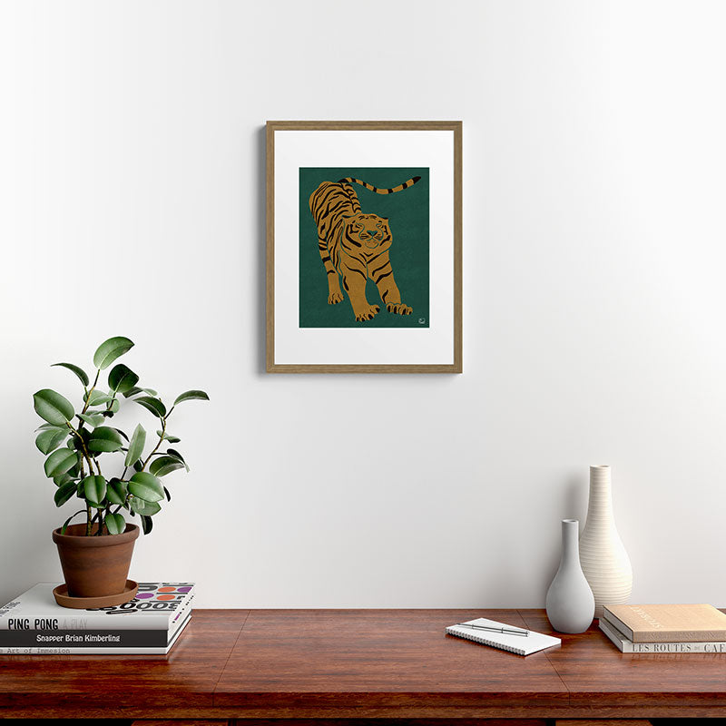 Tiger Doesn't Lose Sleep Framed Art Print Gallery Image 16