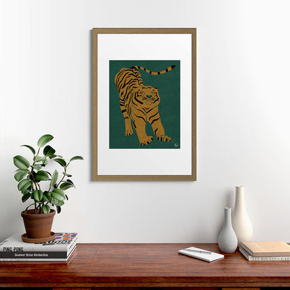 Tiger Doesn't Lose Sleep Framed Art Print Gallery Image 56