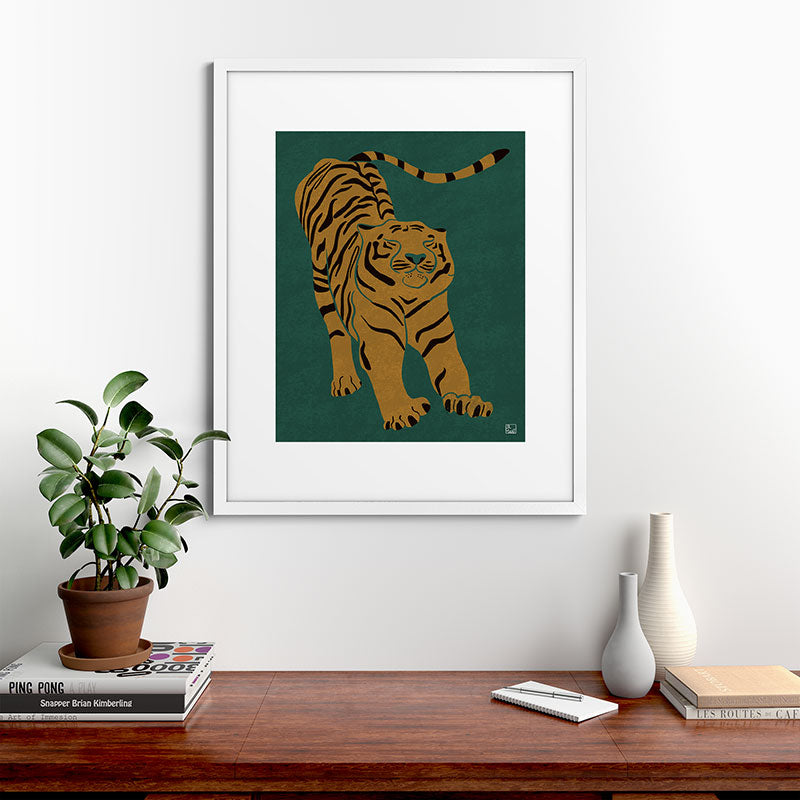Tiger Doesn't Lose Sleep Framed Art Print Gallery Image 76
