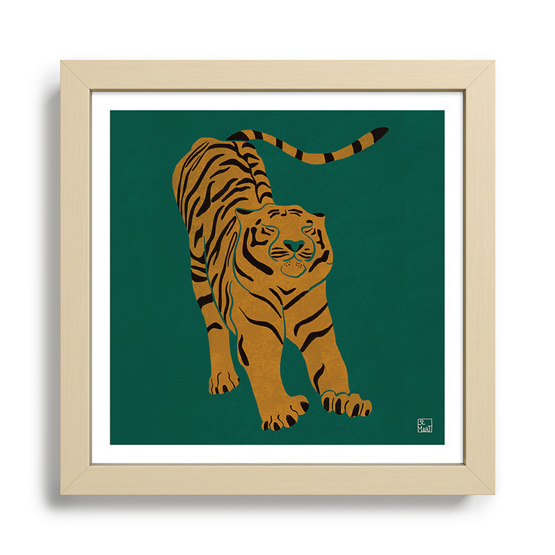 Tiger Doesn't Lose Sleep Framed Art Print Gallery Image 24