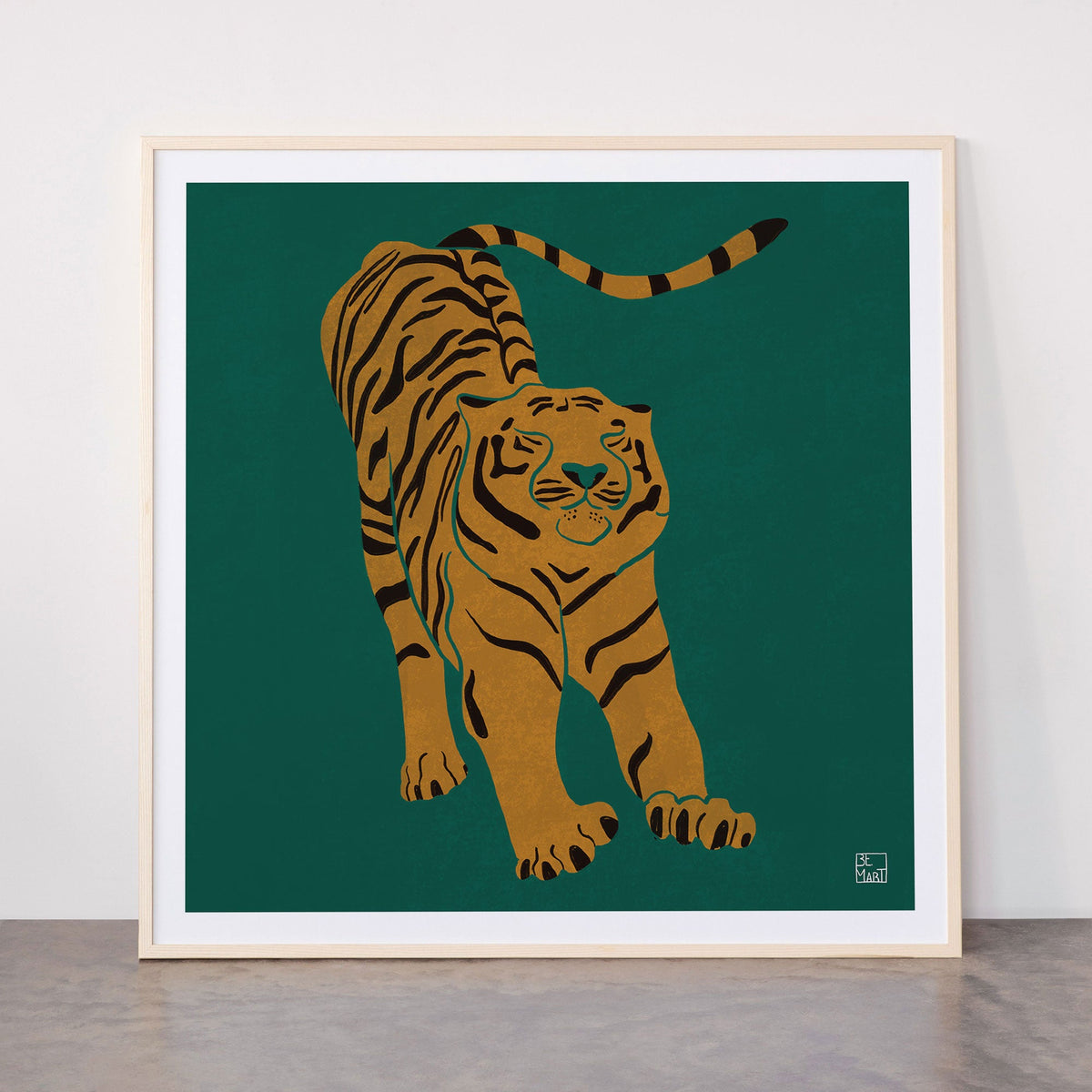 Tiger Doesn't Lose Sleep Framed Art Print Gallery Image 33