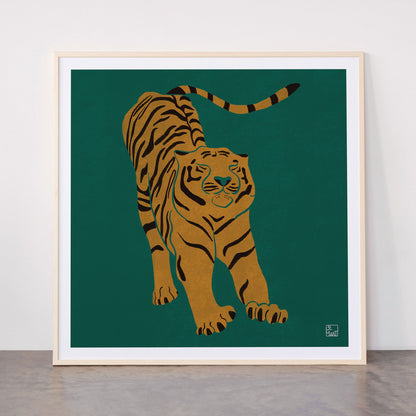 Tiger Doesn't Lose Sleep Framed Art Print Gallery Image 33