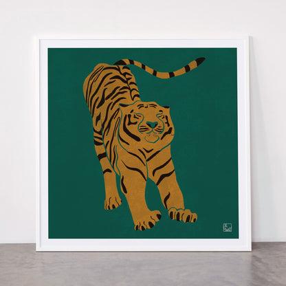Tiger Doesn't Lose Sleep Framed Art Print Gallery Image 43