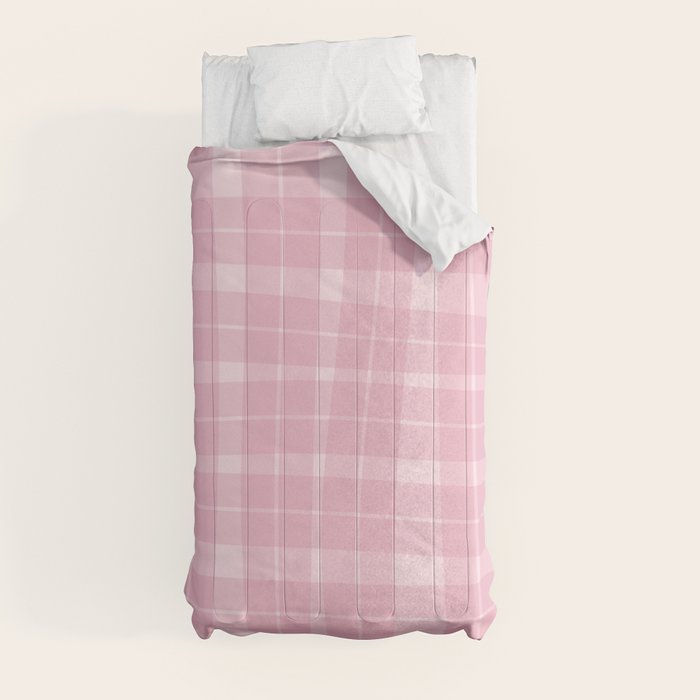 Wavy Plaid Pink Comforter Gallery Image 9