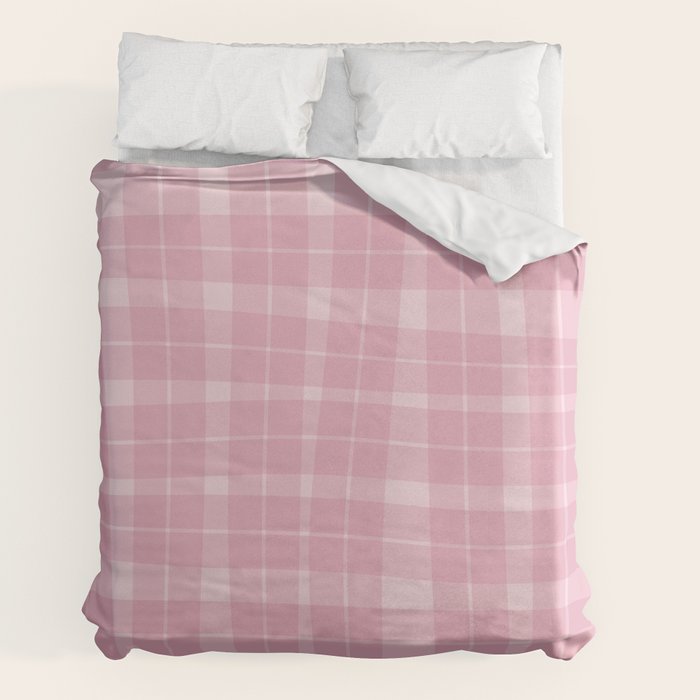 Wavy Plaid Pink Duvet Cover Gallery Image 2
