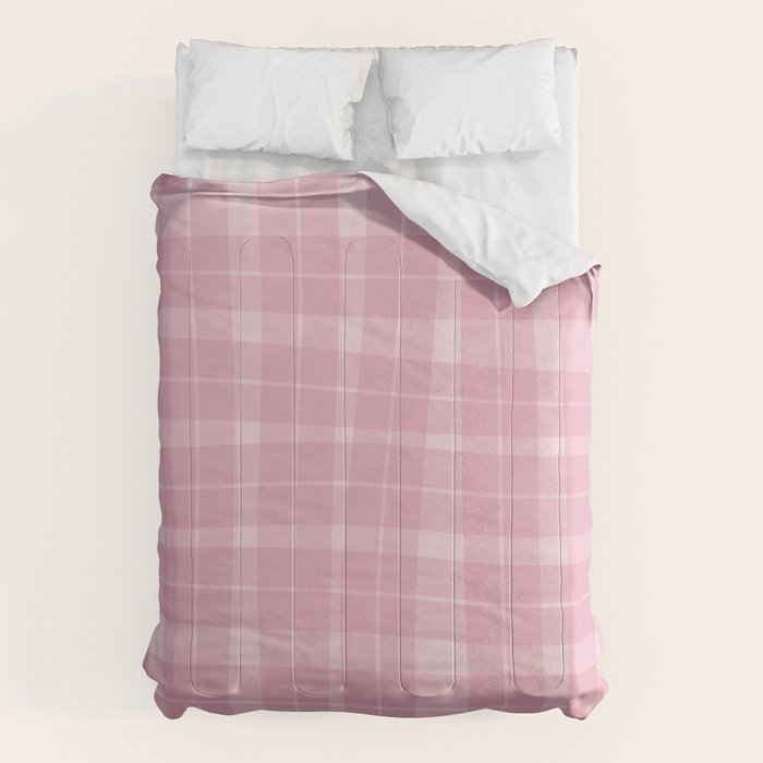 Wavy Plaid Pink Comforter Gallery Image 6