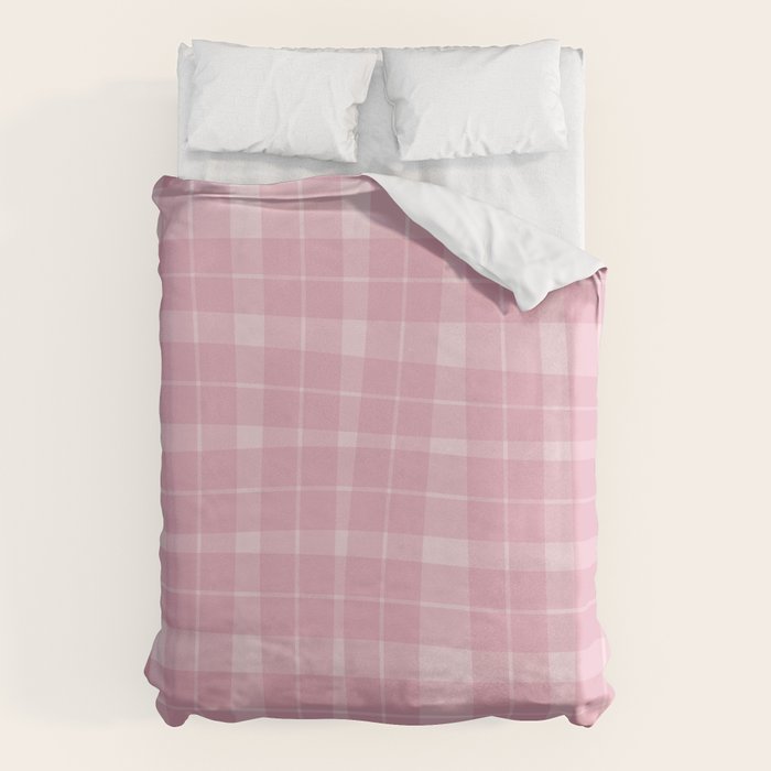 Wavy Plaid Pink Duvet Cover Gallery Image 6
