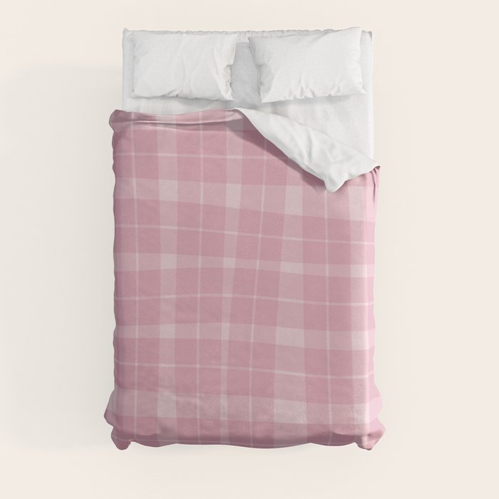 Wavy Plaid Pink Duvet Cover Gallery Image 3