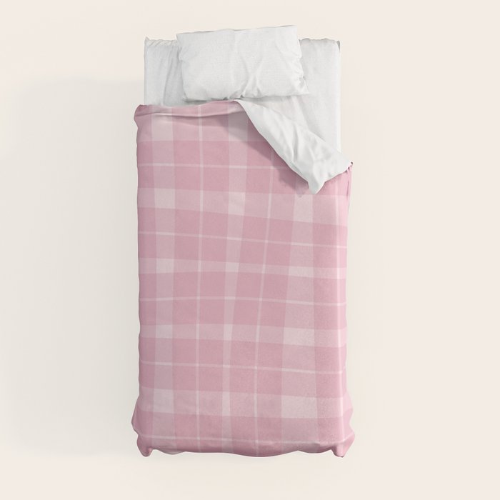 Wavy Plaid Pink Duvet Cover Gallery Image 9