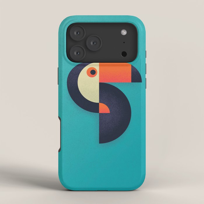 Toucan Geometric - Aqua iPhone Case Gallery Image 4