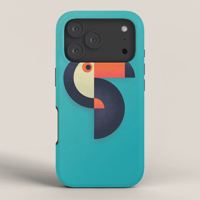 Toucan Geometric - Aqua iPhone Case Gallery Image 3