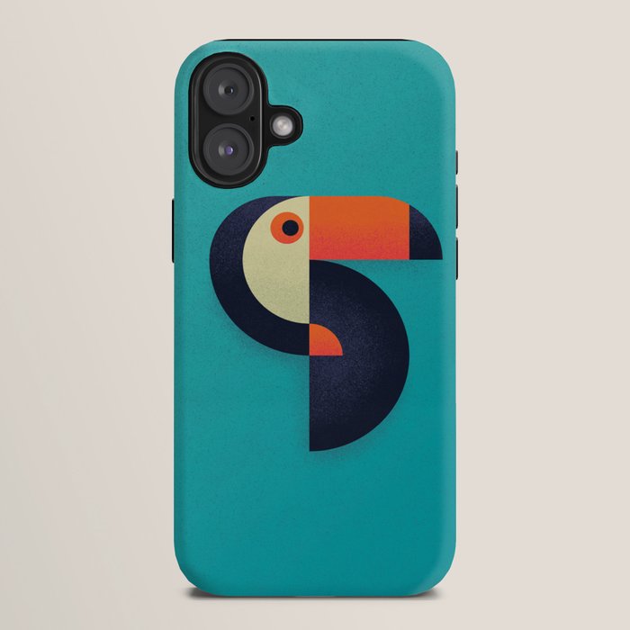 Toucan Geometric - Aqua iPhone Case Gallery Image 10