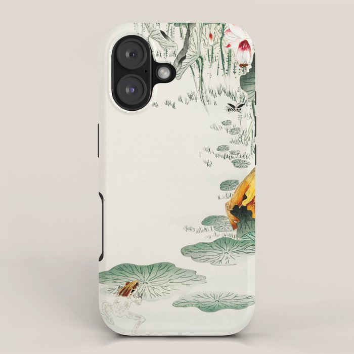 Frog in the swamp - Vintage Japanese Woodblock Print Art iPhone Case Gallery Image 1