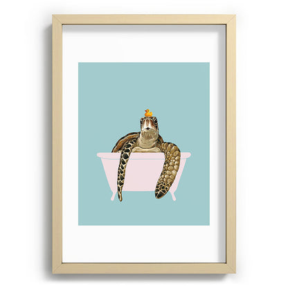 Sea Turtle in Bathtub Framed Art Print Gallery Image 97