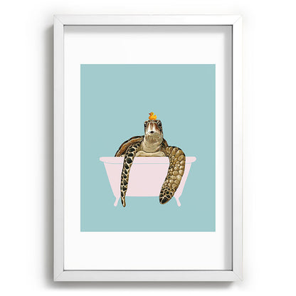 Sea Turtle in Bathtub Framed Art Print Gallery Image 105