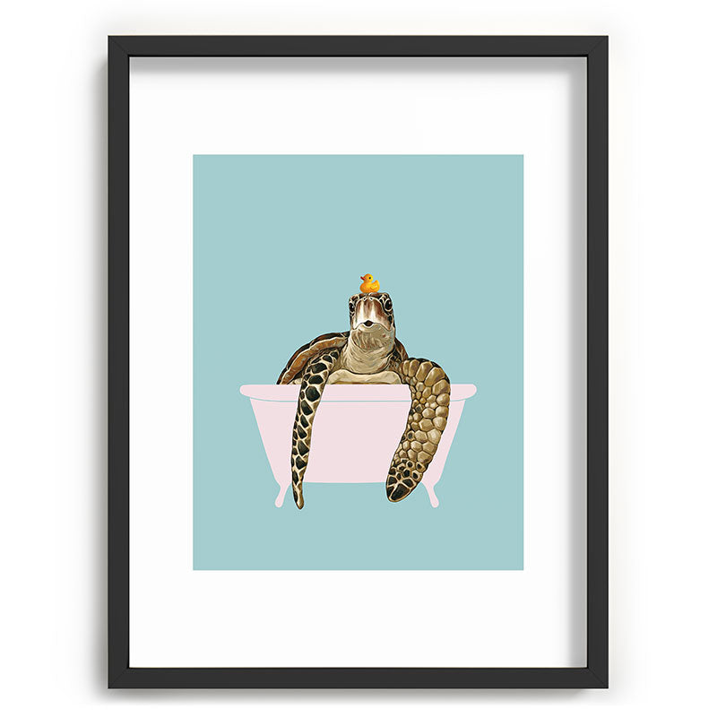 Sea Turtle in Bathtub Framed Art Print Gallery Image 83