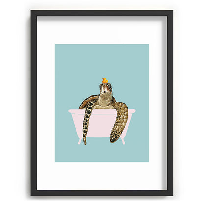 Sea Turtle in Bathtub Framed Art Print Gallery Image 83
