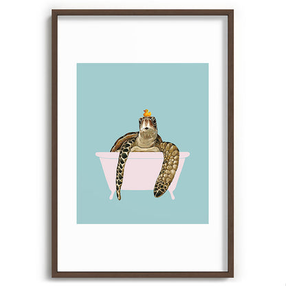 Sea Turtle in Bathtub Framed Art Print Gallery Image 94