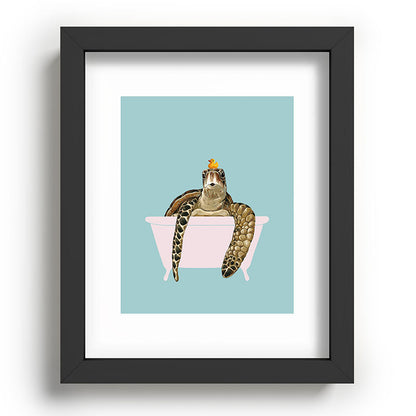 Sea Turtle in Bathtub Framed Art Print Gallery Image 80