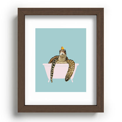 Sea Turtle in Bathtub Framed Art Print Gallery Image 88