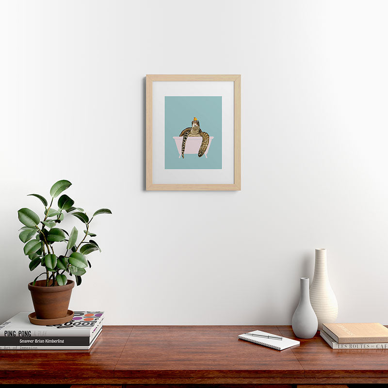Sea Turtle in Bathtub Framed Art Print Gallery Image 63