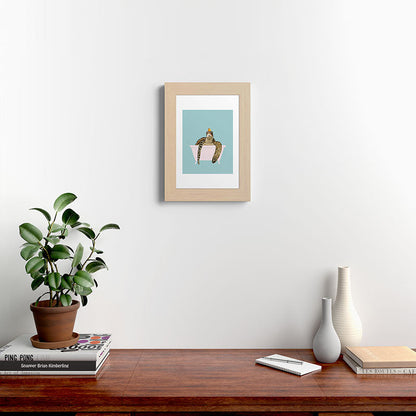 Sea Turtle in Bathtub Framed Art Print Gallery Image 62