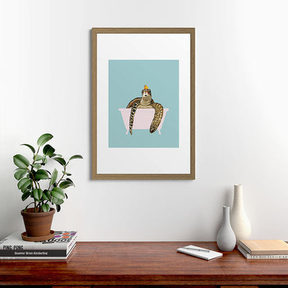 Sea Turtle in Bathtub Framed Art Print Gallery Image 56