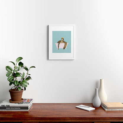 Sea Turtle in Bathtub Framed Art Print Gallery Image 32