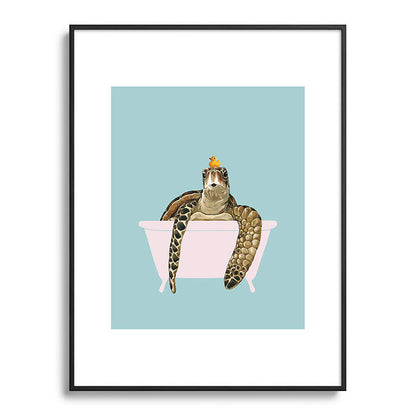 Sea Turtle in Bathtub Framed Art Print Gallery Image 116