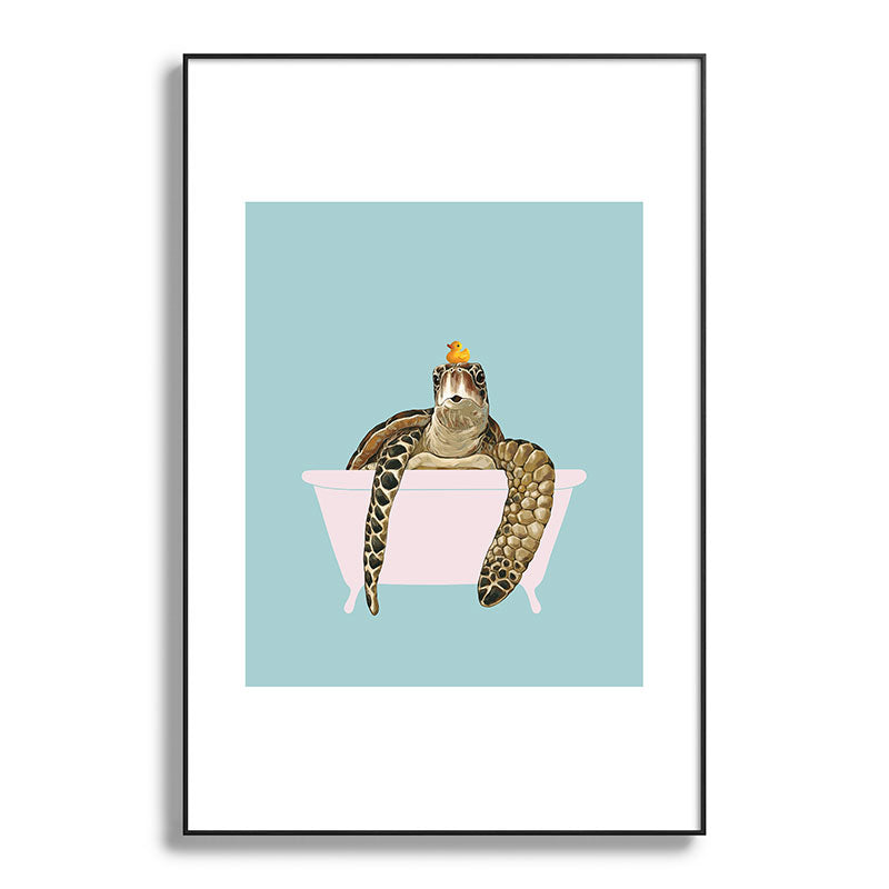 Sea Turtle in Bathtub Framed Art Print Gallery Image 117