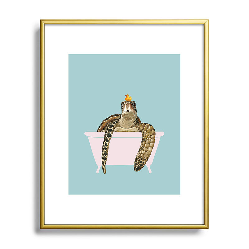 Sea Turtle in Bathtub Framed Art Print Gallery Image 120