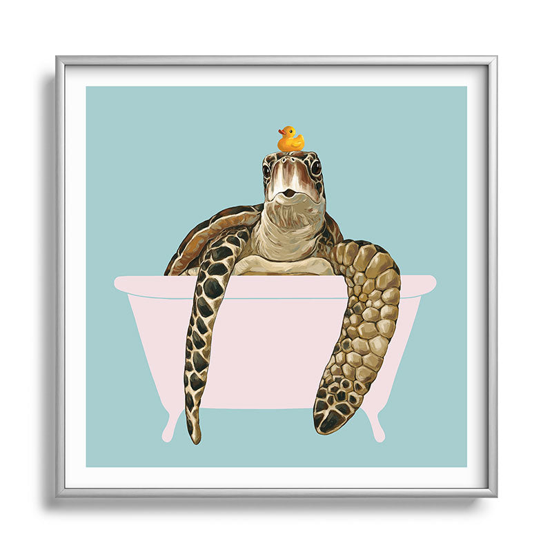 Sea Turtle in Bathtub Framed Art Print Gallery Image 140