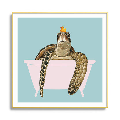 Sea Turtle in Bathtub Framed Art Print Gallery Image 136
