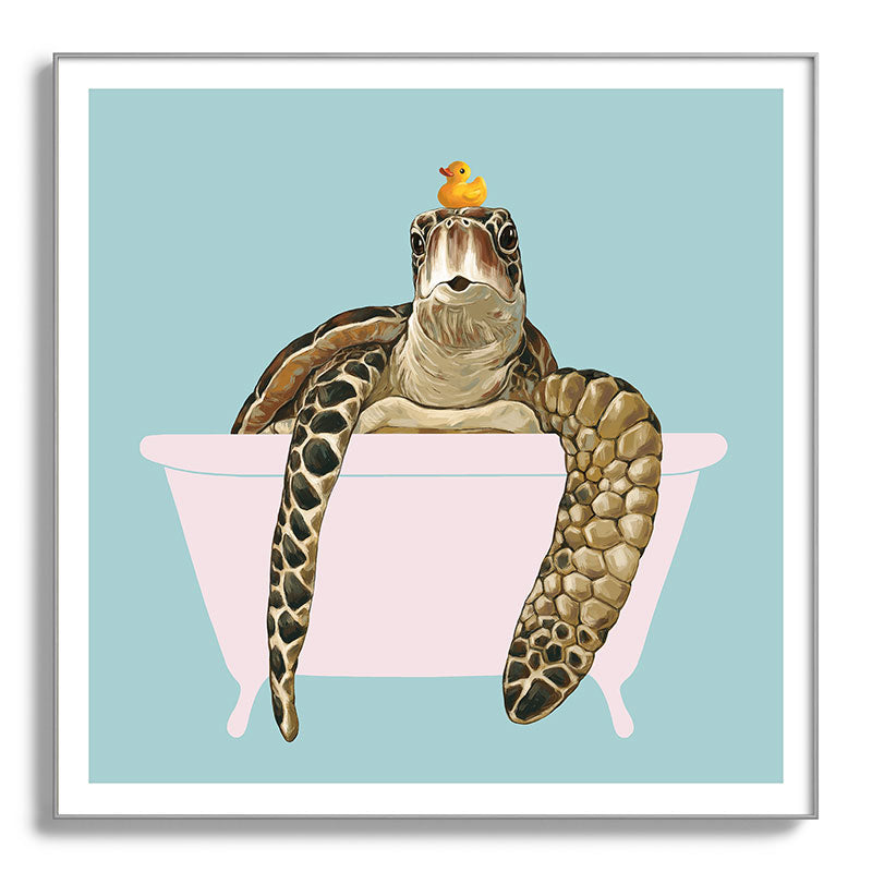 Sea Turtle in Bathtub Framed Art Print Gallery Image 142