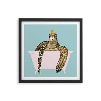 Sea Turtle in Bathtub Framed Art Print Gallery Image 7