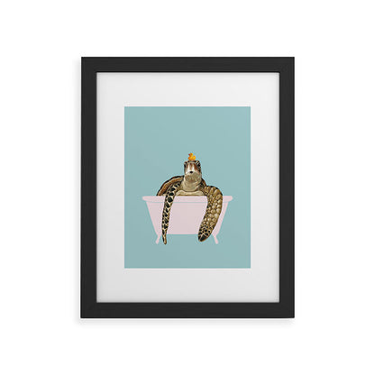 Sea Turtle in Bathtub Framed Art Print Gallery Image 44