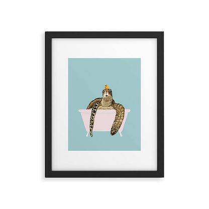 Sea Turtle in Bathtub Framed Art Print Gallery Image 6