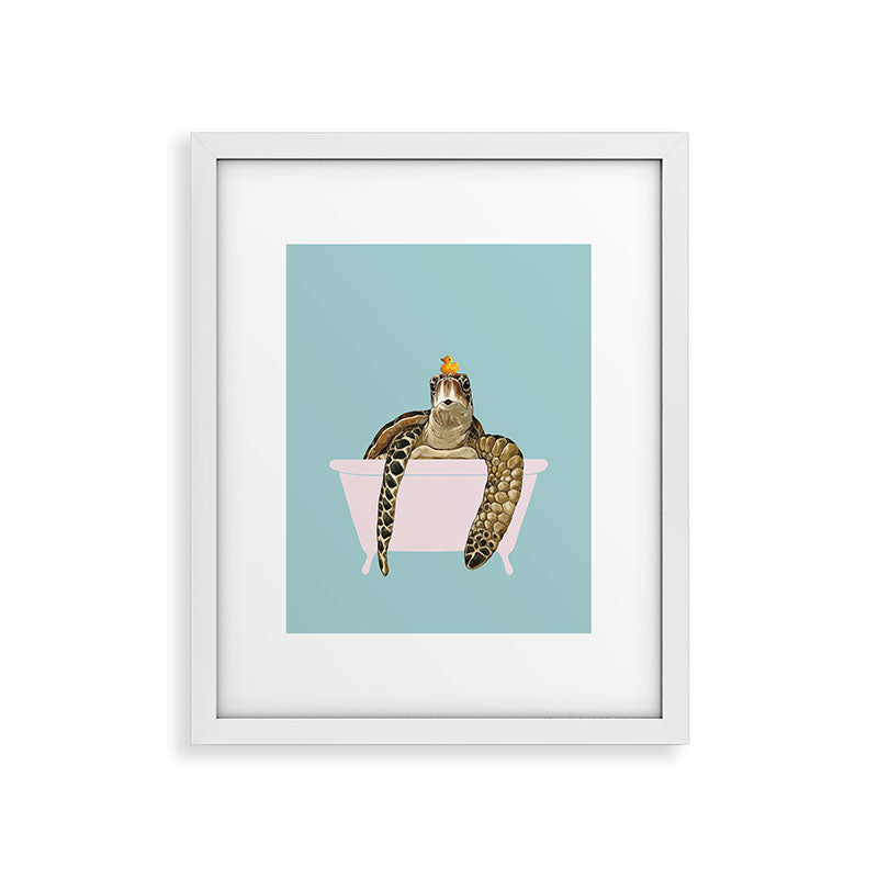 Sea Turtle in Bathtub Framed Art Print Gallery Image 36