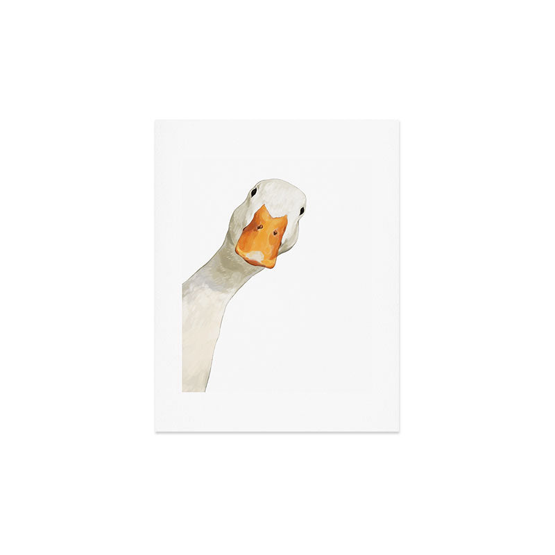 Sneaky White Duck Art Print Gallery Image 3