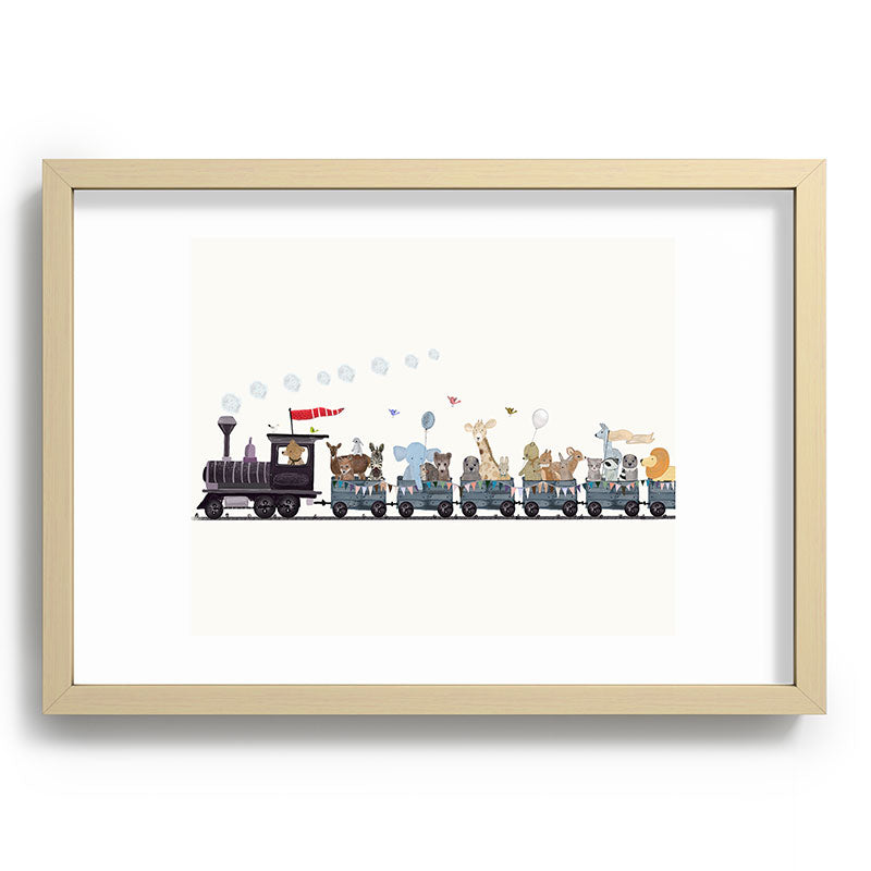 big little nursery nature train Framed Art Print Gallery Image 97