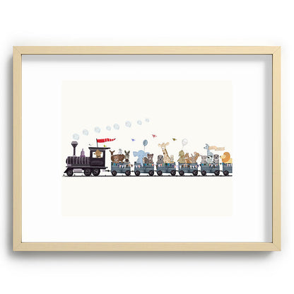 big little nursery nature train Framed Art Print Gallery Image 100